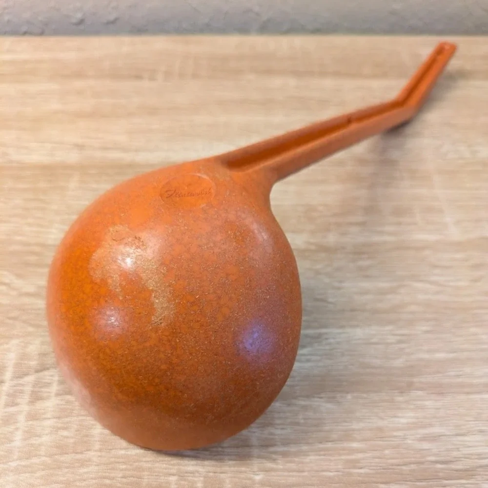 VTG Flintwood Orange Melamine Soup Ladle Long Handle Kitchen Serving Utensil‎